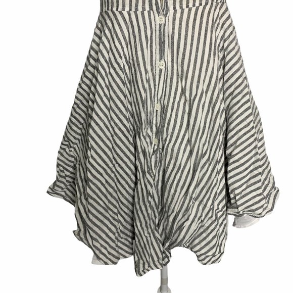 Moral Fiber Button Front Striped Mini Dress 20PE - Picture 3 of 7